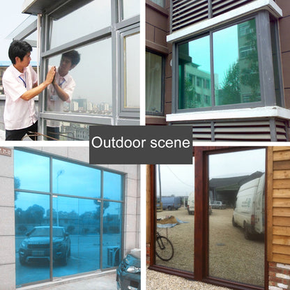 ELECTROPRIME UV Reflective One Way Privacy Decoration Glass Window Film Sticker, Width: 30cm, Length: 1m(Silver)