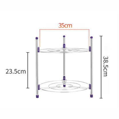 ELECTROPRIME Multi-function Kitchen Pot Rack Double-layer Wok Soup Pot Stainless Steel Pot Rack