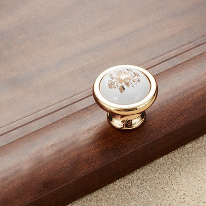 ELECTROPRIME 5089 Gold Imitated Zinc Alloy Ceramic Handle for Cabinet Wardrobe Drawer Door