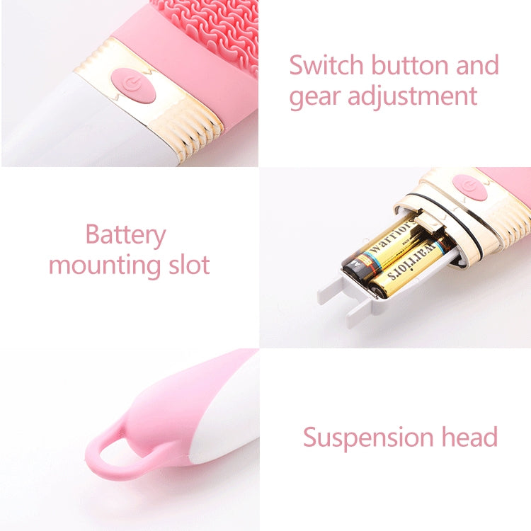 ELECTROPRIME CNaier AE-8381 Household Waterproof Vibration Silicone Electric Massage Bath Body Brush (Pink)