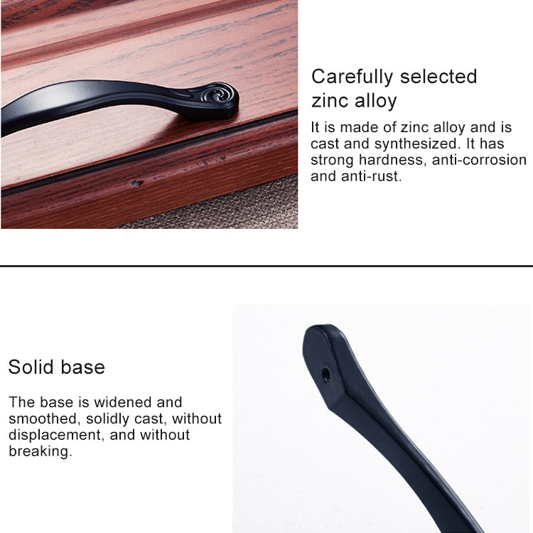 ELECTROPRIME 6228-128 Simple Archaistic Zinc Alloy Handle for Cabinet Wardrobe Drawer Door, Hole Spacing: 128mm