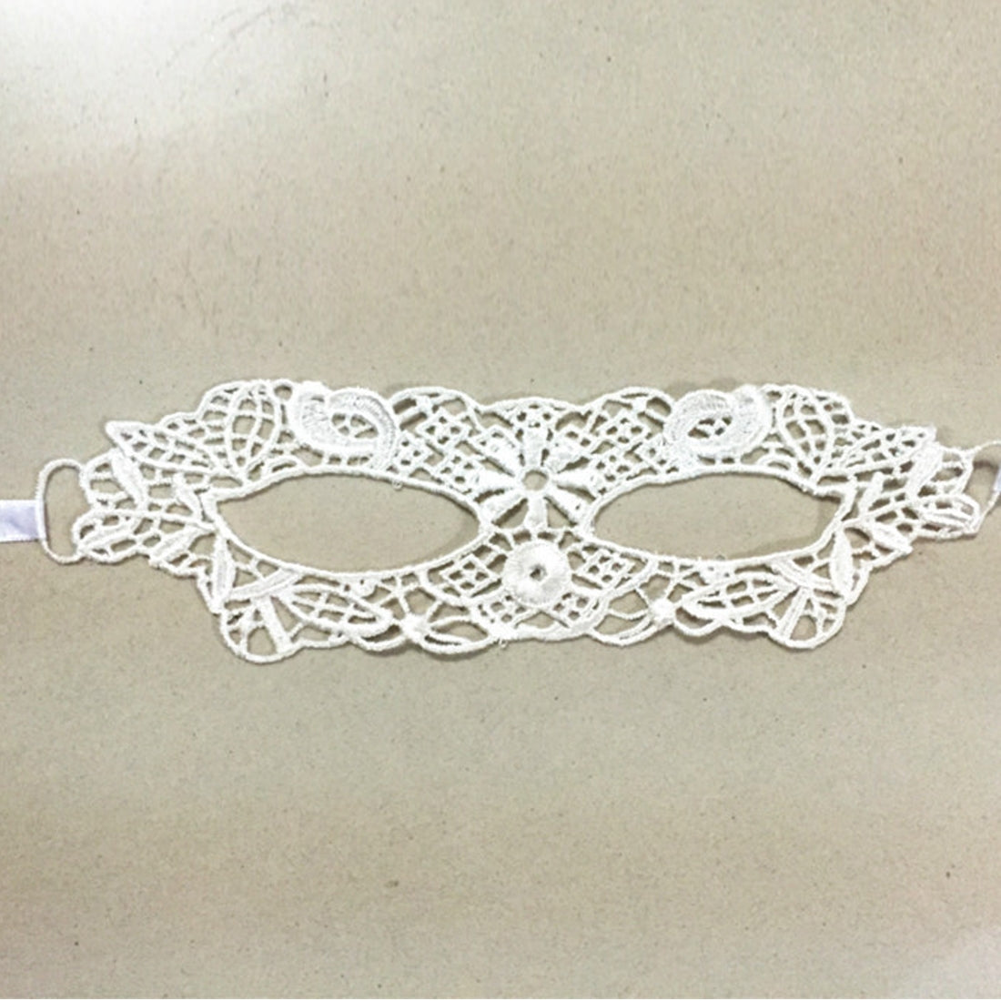 ELECTROPRIME Masquerade Party Dance Sexy Lady Lace Delight Mask(White)