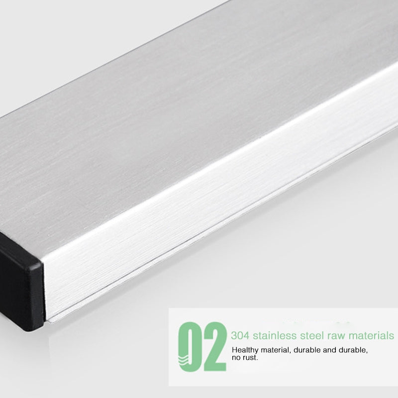 ELECTROPRIME Kitchen Free Punching Wall-mounted 304 Stainless Steel Magnetic Knife Holder, Size:41x4x1.5cm