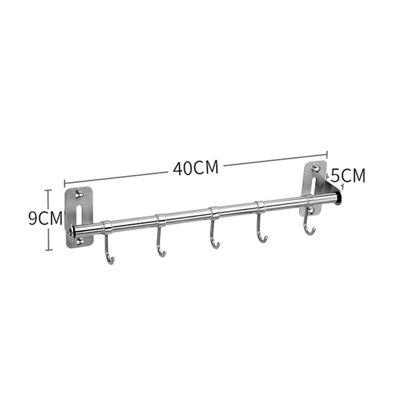 ELECTROPRIME 304 Stainless Steel Wall-mounted Kitchen Rack Hanging Rod
