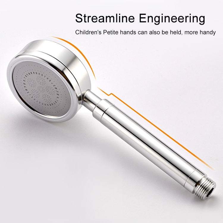 ELECTROPRIME Space Aluminum Round Shape High Pressure Handheld Shower Head Water Saving Bathroom Accessories, Size: 23 x 8.2 x 2cm(Silver)