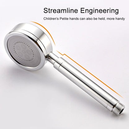 ELECTROPRIME Space Aluminum Round Shape High Pressure Handheld Shower Head Water Saving Bathroom Accessories, Size: 23 x 8.2 x 2cm(Silver)