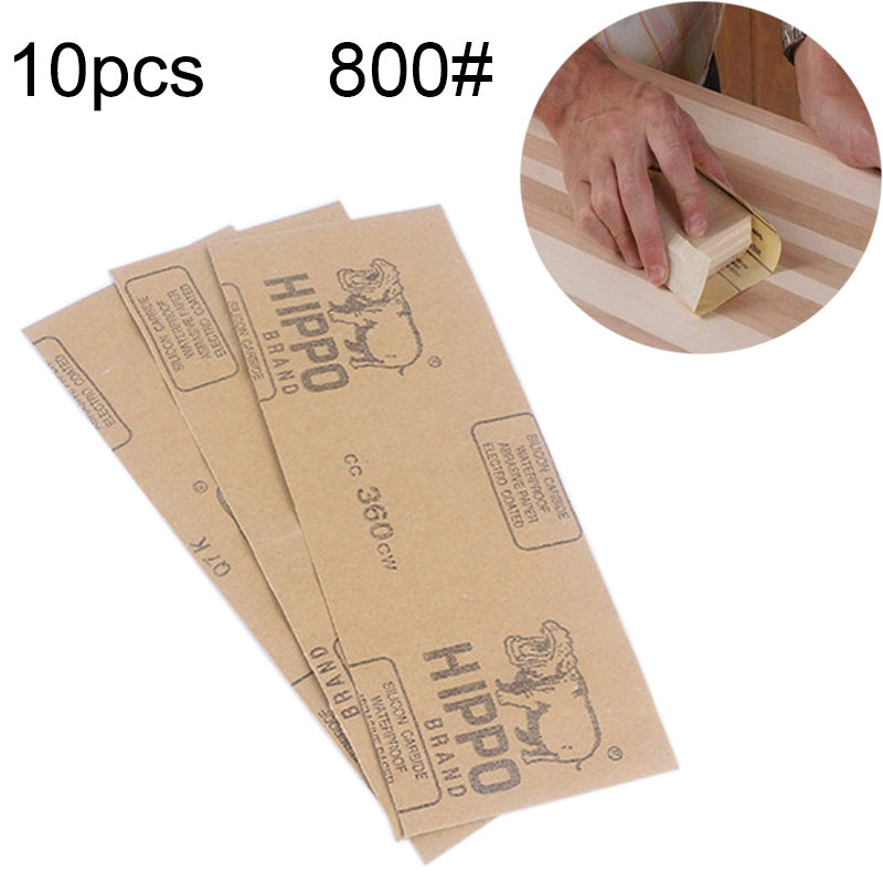 ELECTROPRIME 10pcs Grit 800 Wet And Dry Polishing Grinding Sandpaper?Size: 23 x 9cm(Yellow)