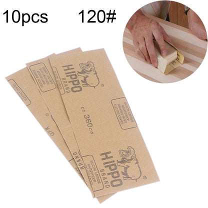 ELECTROPRIME 10pcs Grit 120 Wet And Dry Polishing Grinding Sandpaper?Size: 23 x 9cm (Yellow)