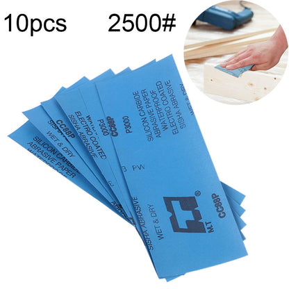 ELECTROPRIME 10pcs Grit 2500 Wet And Dry Polishing Grinding Sandpaper?Size: 23 x 9cm (Blue)