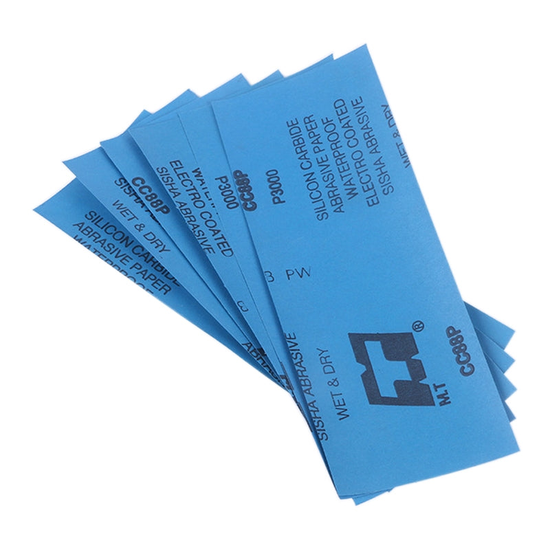 ELECTROPRIME 10pcs Grit 2500 Wet And Dry Polishing Grinding Sandpaper?Size: 23 x 9cm (Blue)