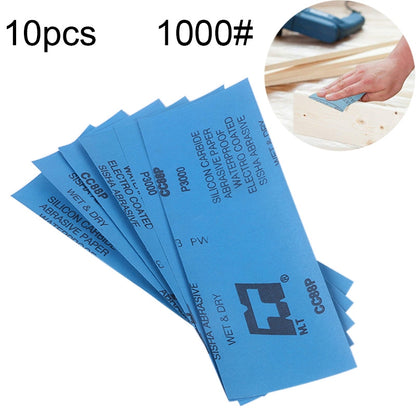 ELECTROPRIME 10pcs Grit 1000 Wet And Dry Polishing Grinding Sandpaper?Size: 23 x 9cm (Blue)