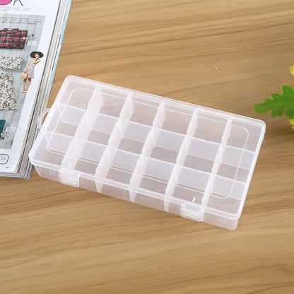 ELECTROPRIME Plastic Organizer Container Storage Box 18 Slots Removable Grid Compartment for Jewelry Earring Fishing Hook Small Accessories