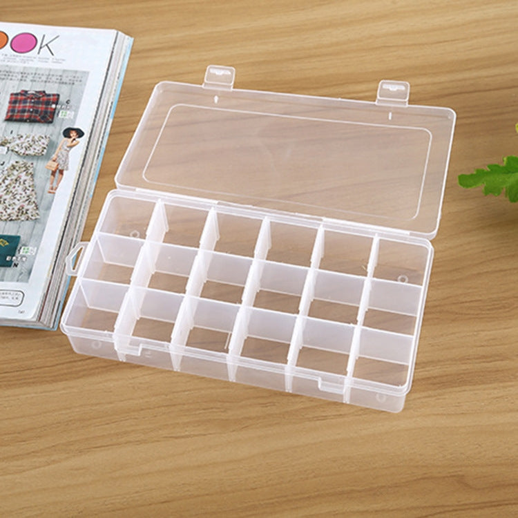 ELECTROPRIME Plastic Organizer Container Storage Box 18 Slots Removable Grid Compartment for Jewelry Earring Fishing Hook Small Accessories