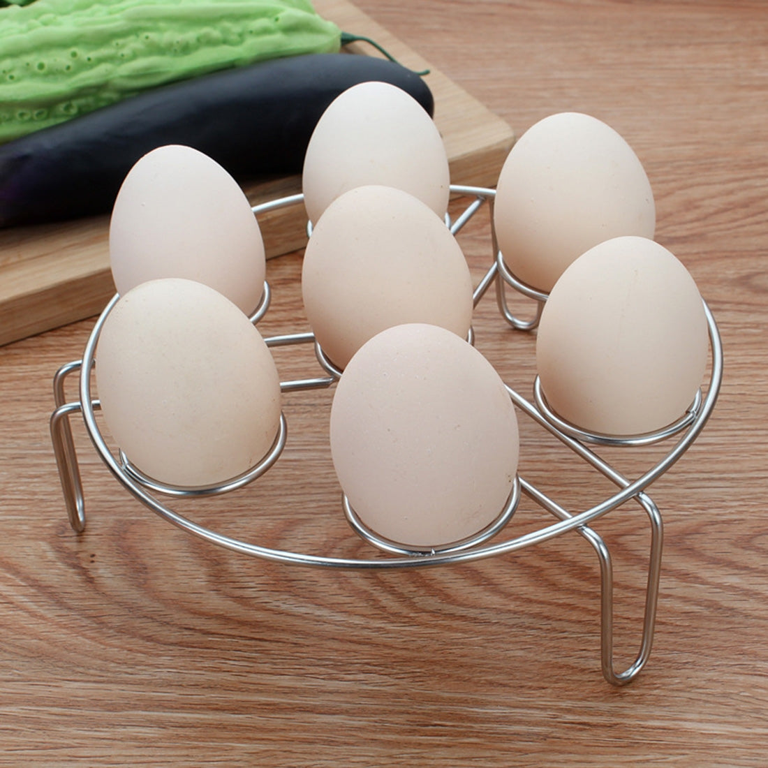 ELECTROPRIME Steamer Rack Basket Egg Vegetable Steaming Trivet for Instant Pot Pressure Cooker, Diameter: 17.5cm, Height: 5.5cm