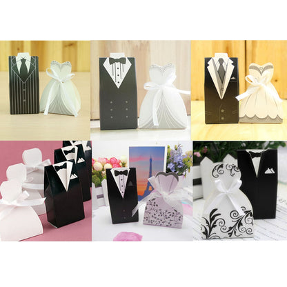 ELECTROPRIME 100 PCS Wedding European The Bride and Groom Sugar Box