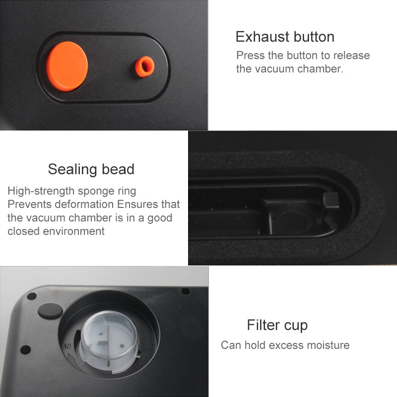 ELECTROPRIME Household Commercial Food Vacuum Plastic Packaging Machine Sealer Closer Machine, EU Plug (Black)
