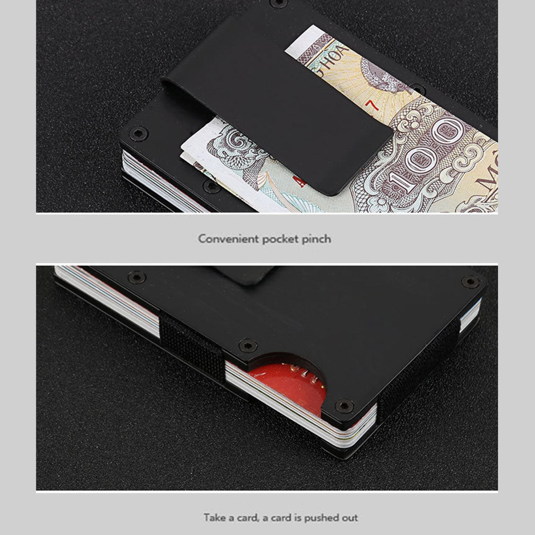 ELECTROPRIME Slim Wallet Money Clip Credit Card Holder, Random Color