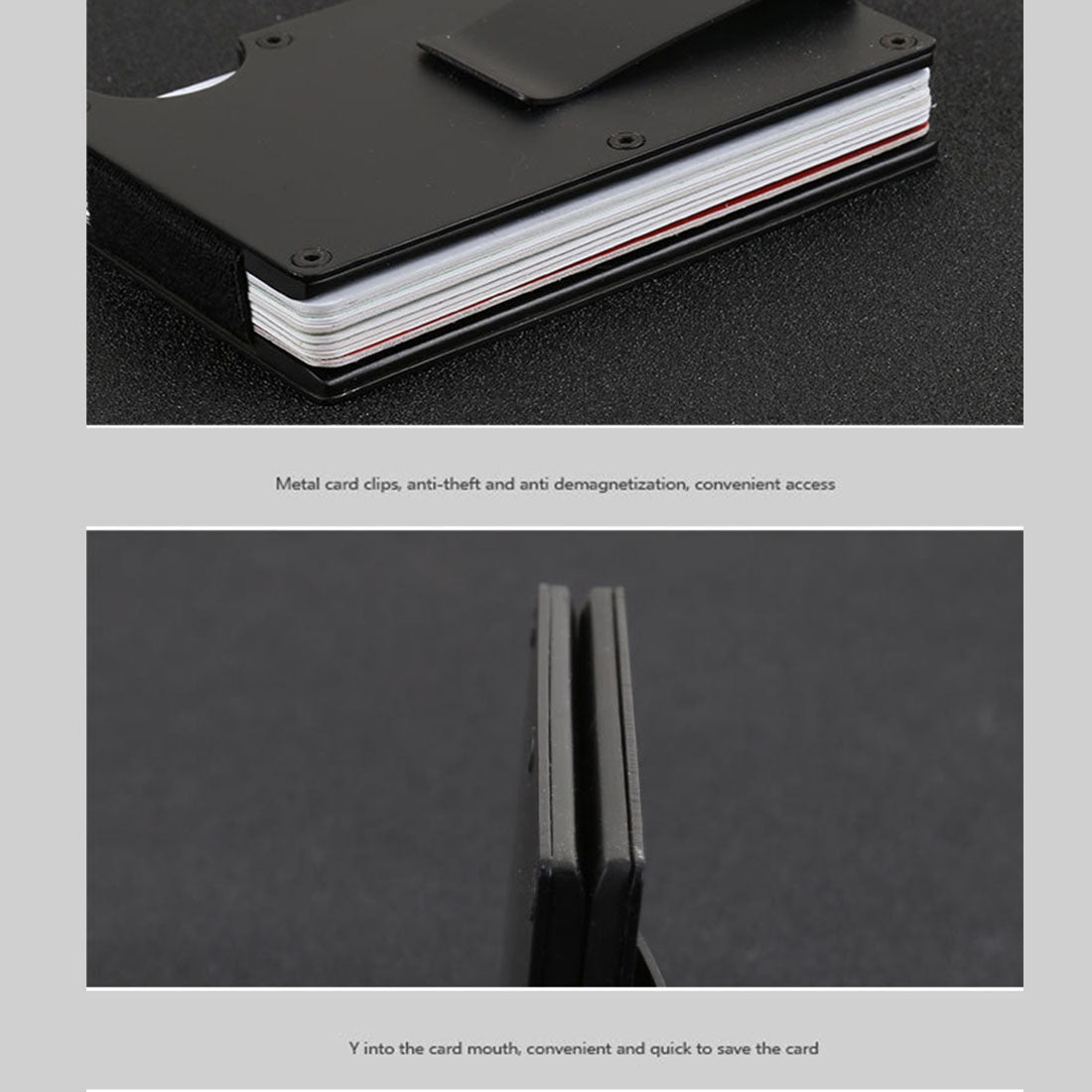 ELECTROPRIME Slim Wallet Money Clip Credit Card Holder, Random Color