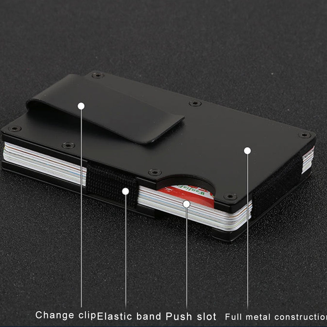 ELECTROPRIME Slim Wallet Money Clip Credit Card Holder, Random Color