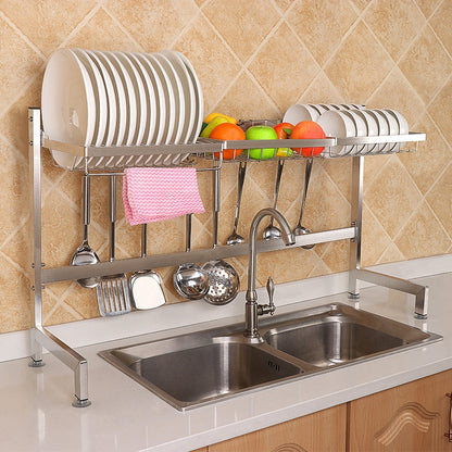 ELECTROPRIME 92cm Stainless Steel Kitchen Bowl Fruit Basket Dish Drain Rack Storage Holder, Standrad Version