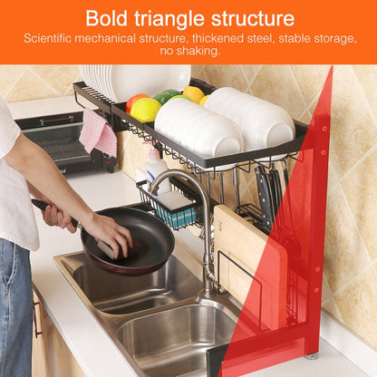 ELECTROPRIME 92cm Stainless Steel Kitchen Bowl Fruit Basket Dish Drain Rack Storage Holder, Standrad Version