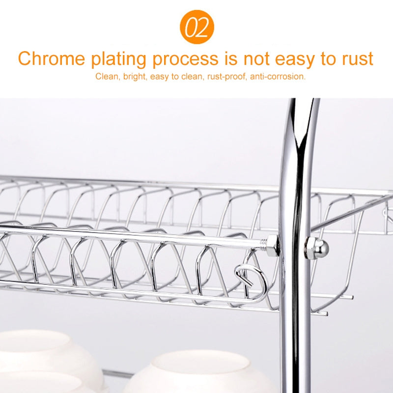 ELECTROPRIME Multi-function Kitchen Stainless Steel Three Layers Flower Shape Steel Sheet Rack Hanging Bowl Dish Holder