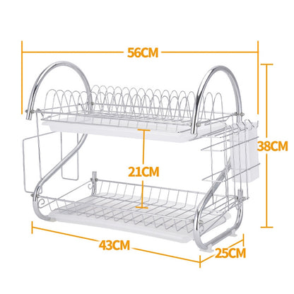 ELECTROPRIME Multi-function Kitchen Stainless Steel Double Diskes Rack Hanging Knife Chopping Block Holder