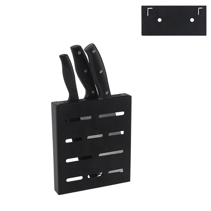 ELECTROPRIME Stainless Steel Wall-mounted Kitchen Rack Hanging Kinfe Holder (Black)