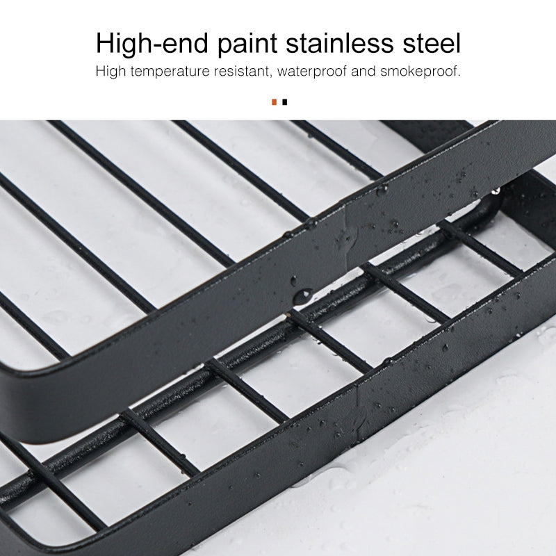 ELECTROPRIME Stainless Steel Wall-mounted Kitchen Rack Hanging Kinfe Holder (Black)