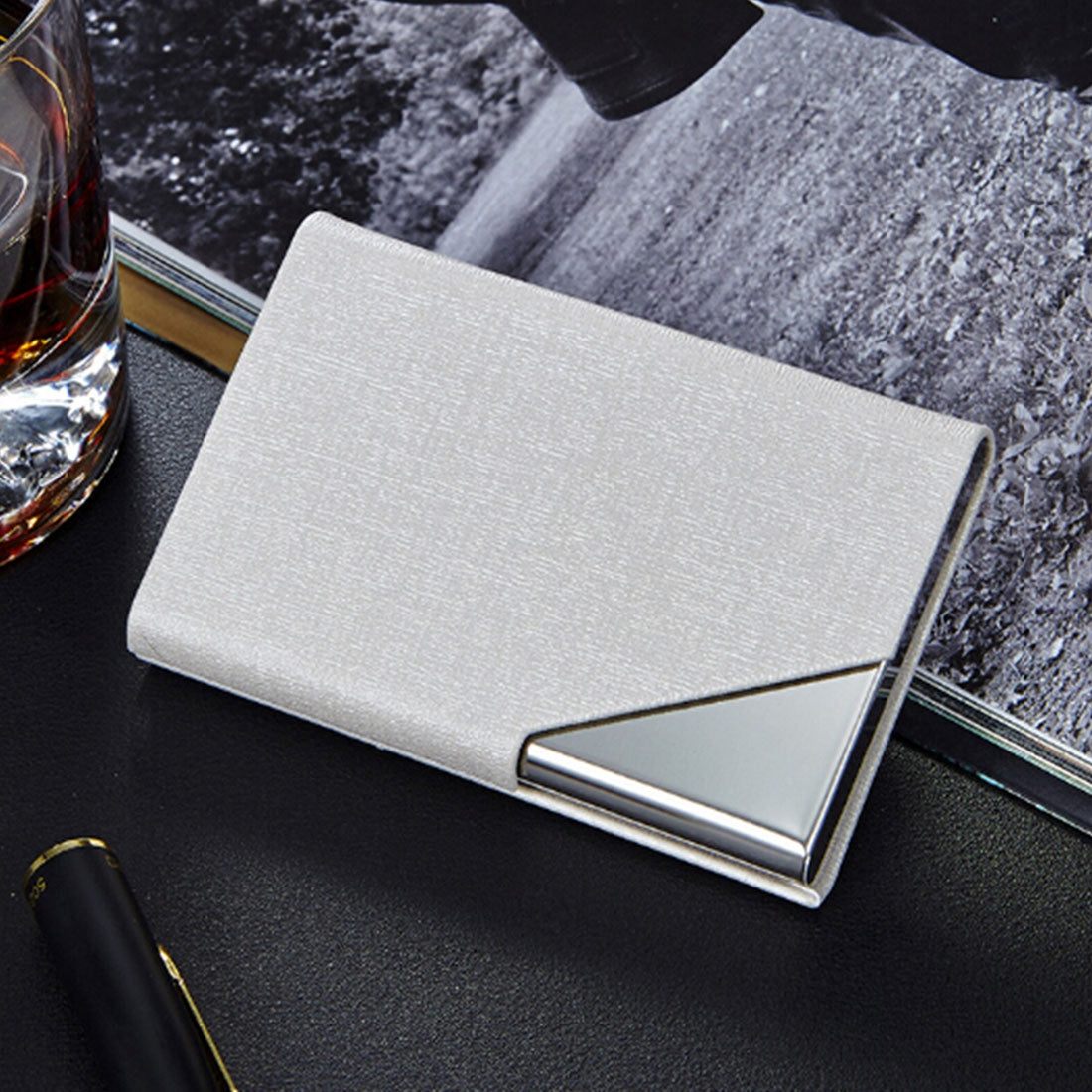 ELECTROPRIME Oracle Bone Texture Business Card Holder Wallet Credit Card ID Case Holder, Random Color
