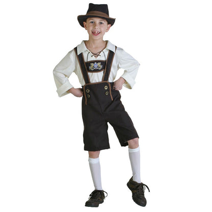 ELECTROPRIME Halloween Costume Children Beer Costume Oktoberfest Suits England Style Cosplay, Size:L, Waistline: 76cm, Dress Length: 59cm, Long Pants: 46cm, Suggested Height:115-125cm