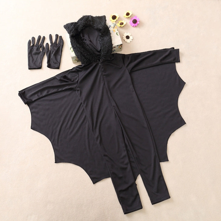 ELECTROPRIME Halloween Costume Children Jumpsuit Bat Style Cosplay Costumes Stage Suit Size:L, Suggested Height:130-140cm