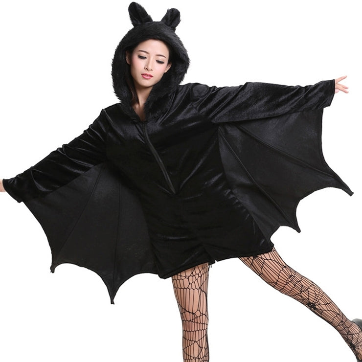 ELECTROPRIME Halloween Costume Children and Women Bat Vampire Clothing Stage Performance Cosplay Clothing, Size:L, Bust: 94cm, Clothes Long: 73cm, Suggested Height:150-160cm