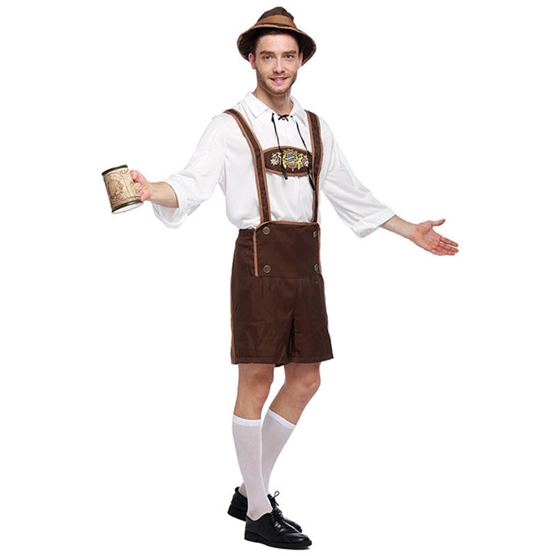 ELECTROPRIME Halloween Costume Men Beer Costume Oktoberfest Suits England Style  Stage Performance Cosplay Clothing, Size:M, Bust: 96cm, Waistline: 90cm, Clothes Length: 67cm, Long Pants: 49cm