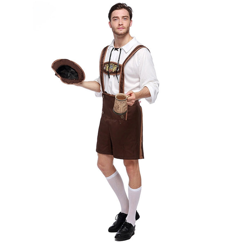 ELECTROPRIME Halloween Costume Men Beer Costume Oktoberfest Suits England Style  Stage Performance Cosplay Clothing, Size:M, Bust: 96cm, Waistline: 90cm, Clothes Length: 67cm, Long Pants: 49cm