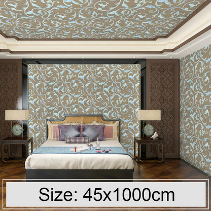 ELECTROPRIME Coffee Silver Creative 3D Stone Brick Decoration Wallpaper Stickers Bedroom Living Room Wall Waterproof Wallpaper Roll, Size: 45 x 1000cm