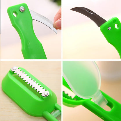 ELECTROPRIME 2 PCS Kitchen Essential Fish Scraper Fish Scale Planing Knife with Cover (Green)