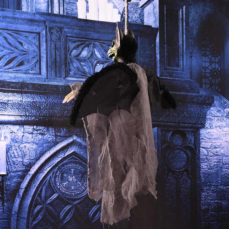 ELECTROPRIME Flying Hanging Ghost Scary Sound and Moving for Halloween Decorations (Grey)