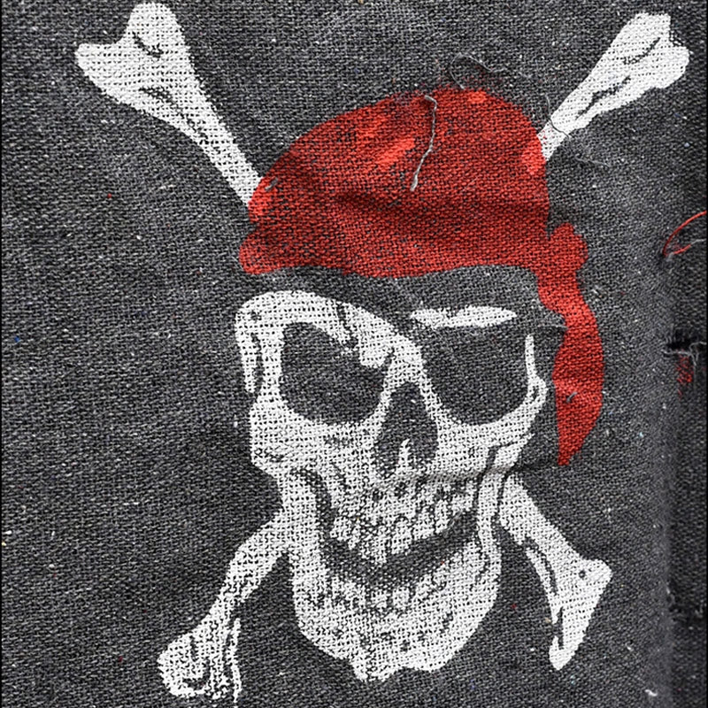 ELECTROPRIME Halloween Decoration Jolly Roger Skull Banner Pirate Flag Party Supplies, Small Size: 47 x 51cm
