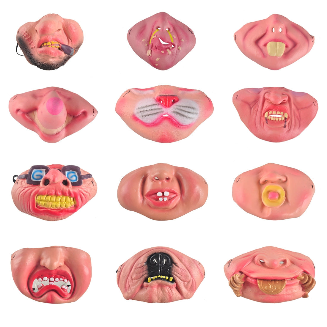 ELECTROPRIME Fun Scary Horrible Mask Party Halloween Clown Latex Half Face Masks for Adult / Children, Random Style Delivery