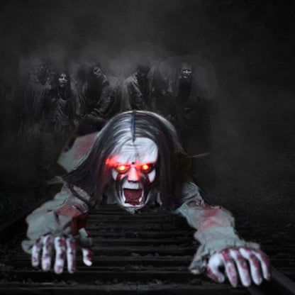 ELECTROPRIME Halloween Decorations Horror Crawling Ghosts Simulation Long Hair Bald head Ghosts