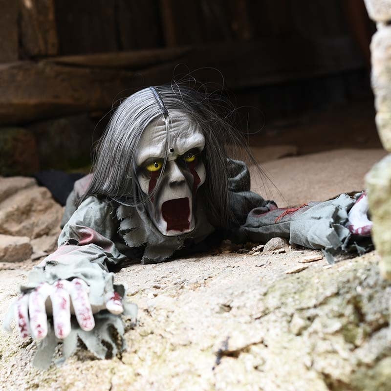 ELECTROPRIME Halloween Decorations Horror Crawling Ghosts Simulation Long Hair Bald head Ghosts