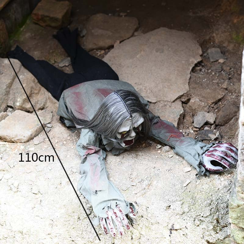 ELECTROPRIME Halloween Decorations Horror Crawling Ghosts Simulation Long Hair Bald head Ghosts