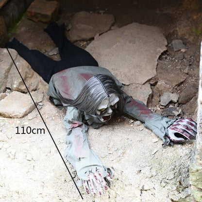 ELECTROPRIME Halloween Decorations Horror Crawling Ghosts Simulation Long Hair Bald head Ghosts