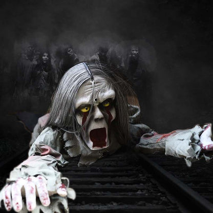 ELECTROPRIME Halloween Decorations Horror Crawling Ghosts Simulation Long Hair Bald head Ghosts