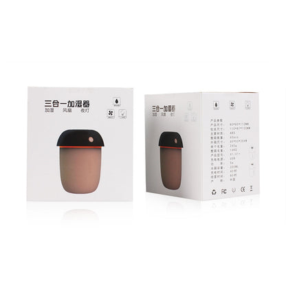 ELECTROPRIME 3 in 1 Multi-function USB Charge Mushroom Shape Electric Aroma Essential Ultrasonic Aromatherapy Cool Mist Humidifier with Extended USB Port(Coffee)