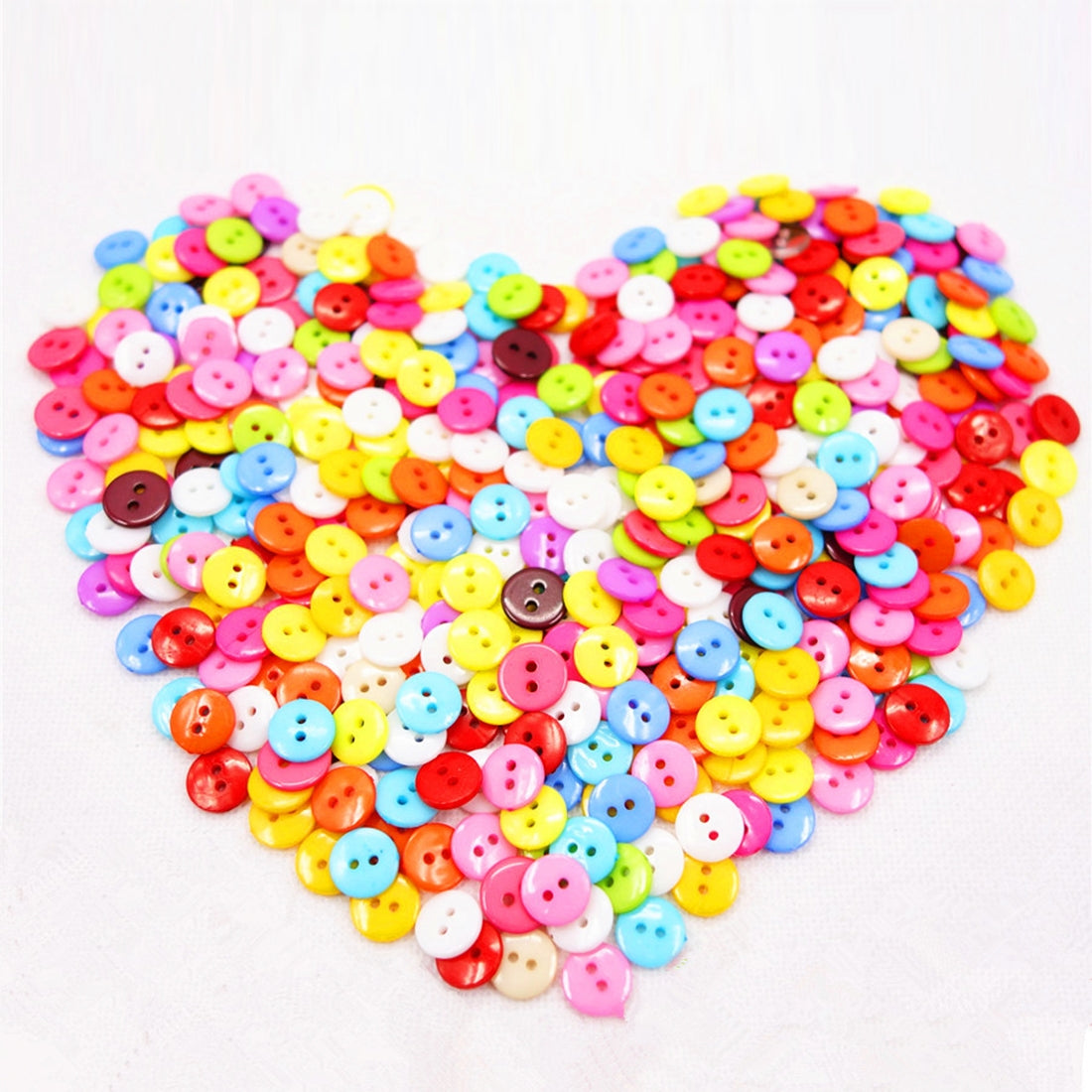 ELECTROPRIME 1000 PCS Assorted Mixed Color 2 Holes Buttons for Sewing DIY Crafts Children Manual Button Painting, Random Color, Diameter: 11.5mm