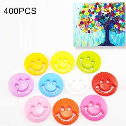ELECTROPRIME 400 PCS Smile Face Resin Children Sweater Buttons Sewing Buttons in Bulk , Random Color, Diameter: 12.5mm