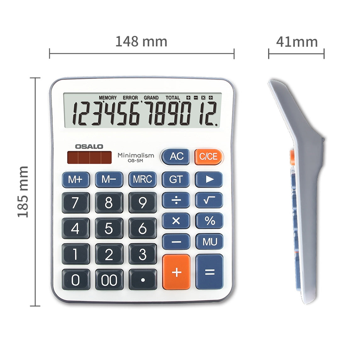 ELECTROPRIME OSALO OS-5M 12 Digits Desktop Calculator Solar Energy Dual Power Calculator