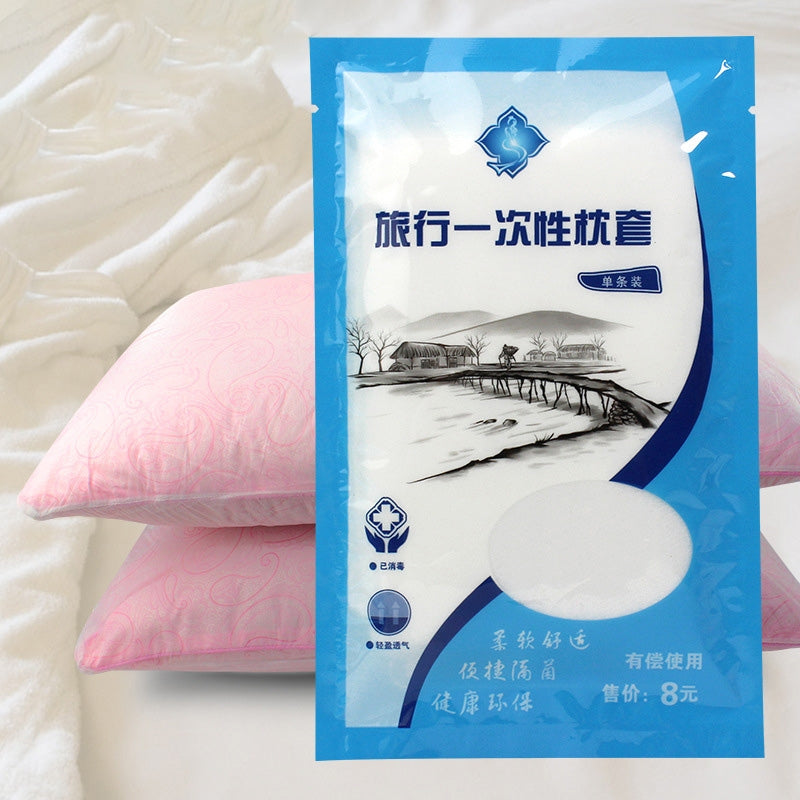ELECTROPRIME Portable Disposable Travel Nonwoven Pillowcase, Size: 70x50cm
